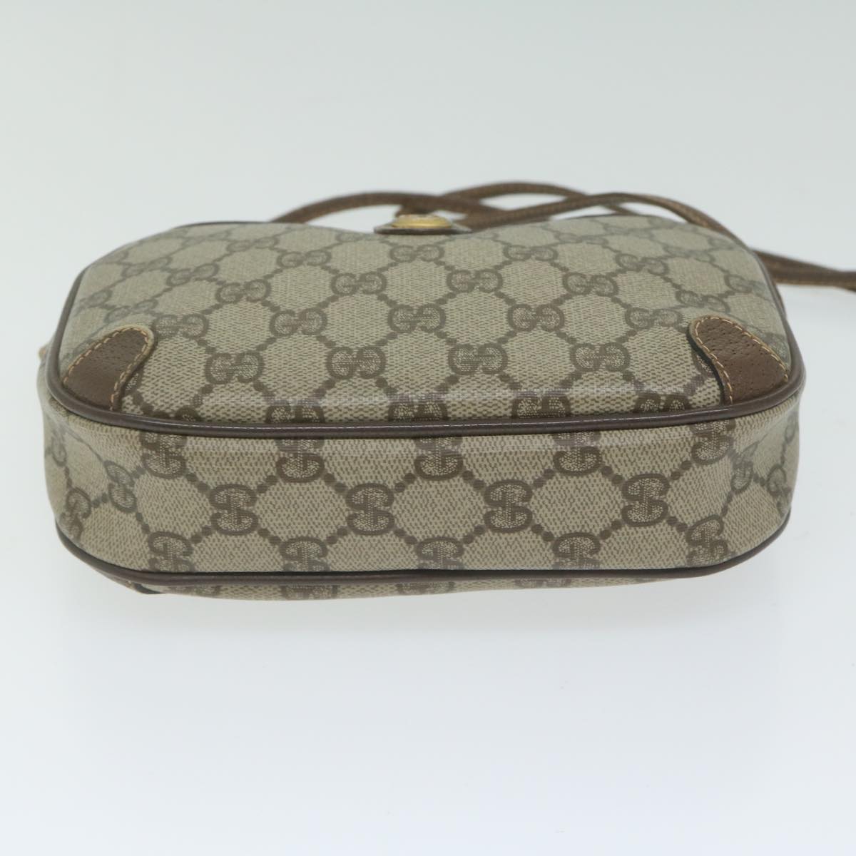 GUCCI GG Supreme Web Sherry Line Shoulder Bag Red Beige 89 02 066 61996