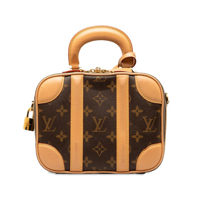 Louis Vuitton Monogram Valet PM Handbag 2WAY M44581 Brown PVC Leather  Louis Vuitton