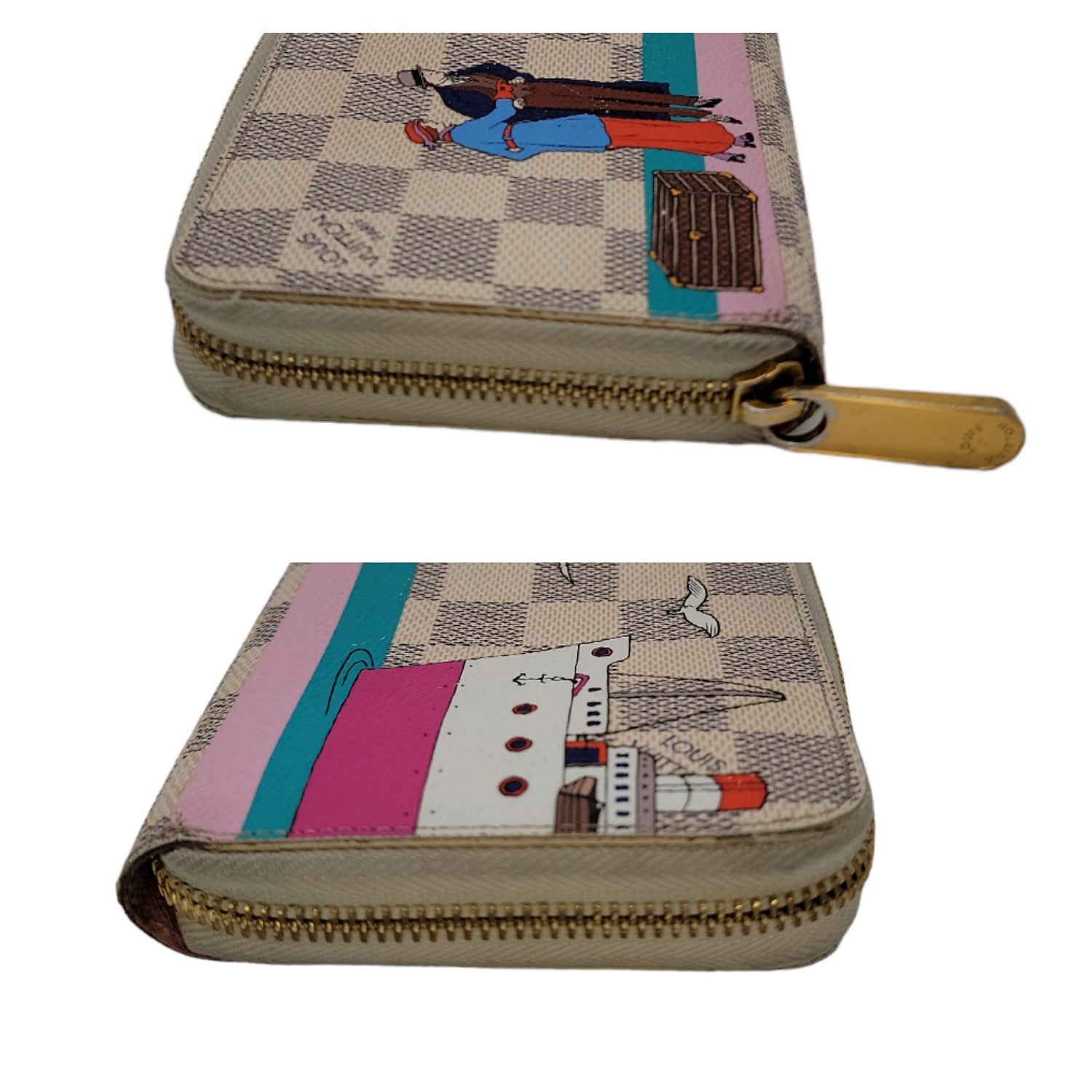 Louis Vuitton 2016 Transatlantic Cruises Print Zippy Wallet