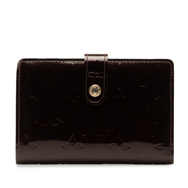 Louis Vuitton Monogram Verne Portefolio Vienna Double Fold Wallet M93521 Amarant Pearl Patent Leather  Louis Vuitton