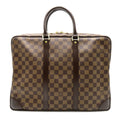Louis Vuitton Louis Vuitton Porte Document Voyager Briefcase Business Bag PVC Coated Canvas Damier Men Brown N41124