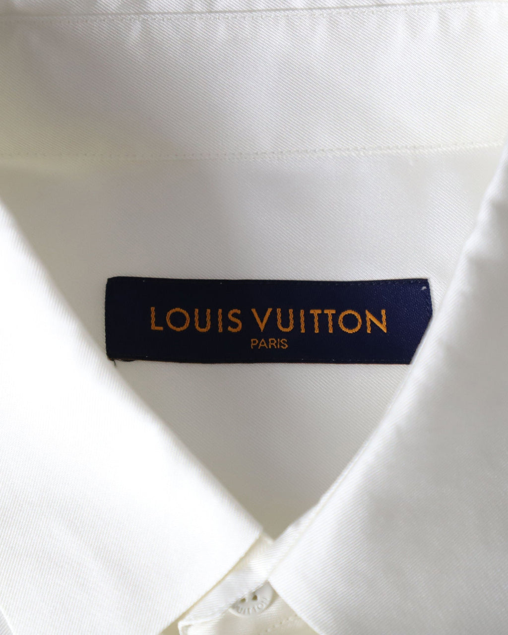 Louis Vuitton Painted Flower Dress Shirt in White Silk