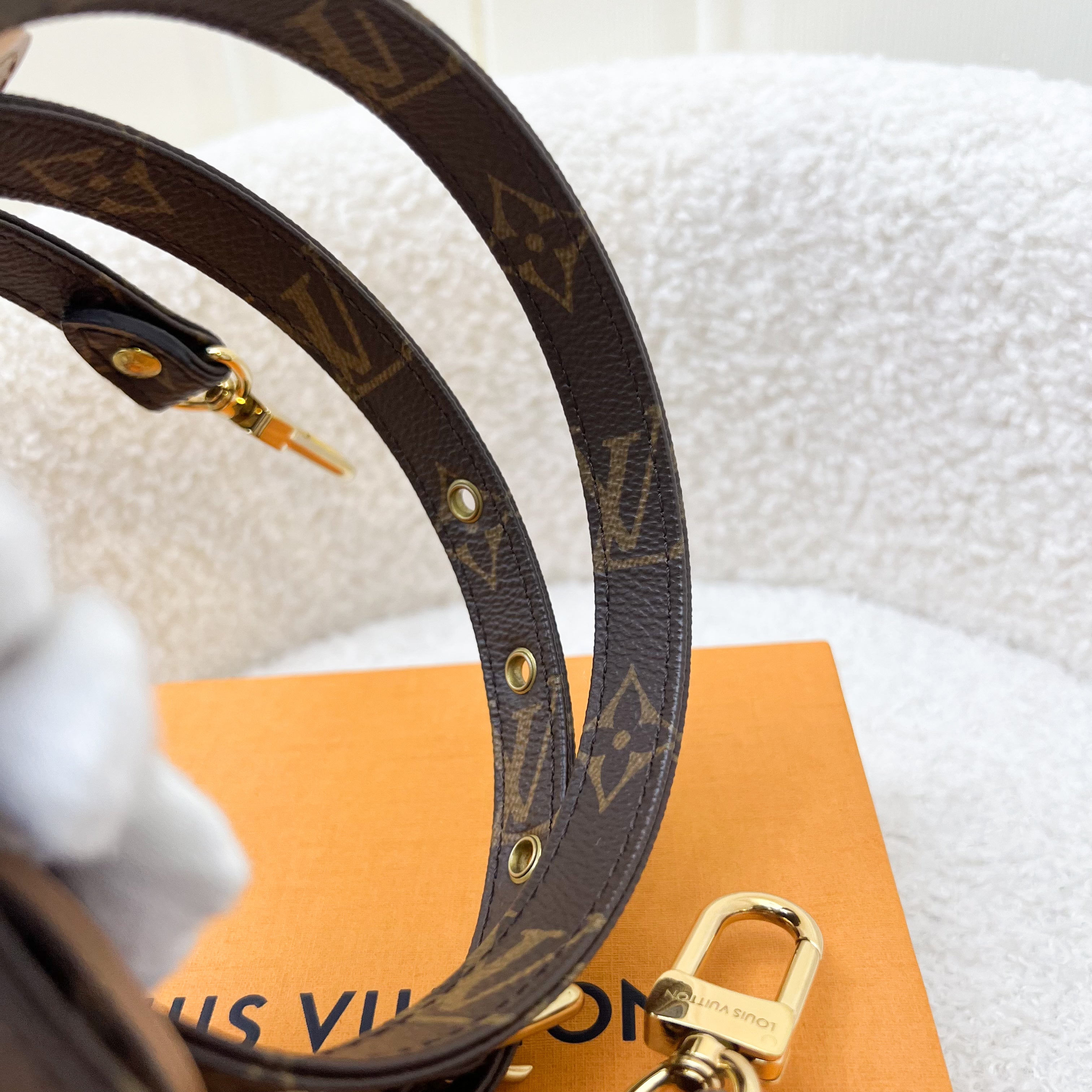 LV Bandouliere Strap in Monogram Canvas and GHW