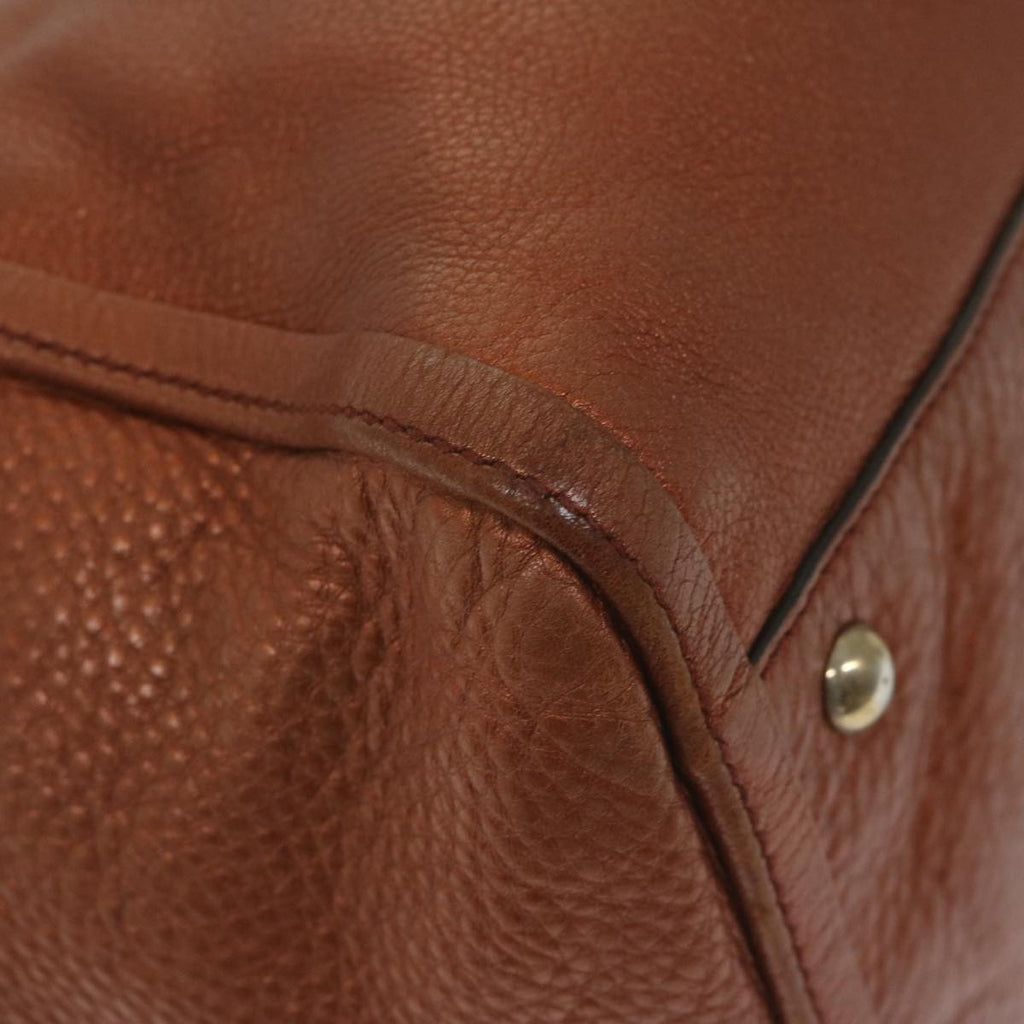 GUCCI Soho Tote Bag Leather Bronze 282309 62081