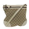 GUCCI GG Canvas Web Sherry Line Shoulder Bag Beige Red Green 257065 62082