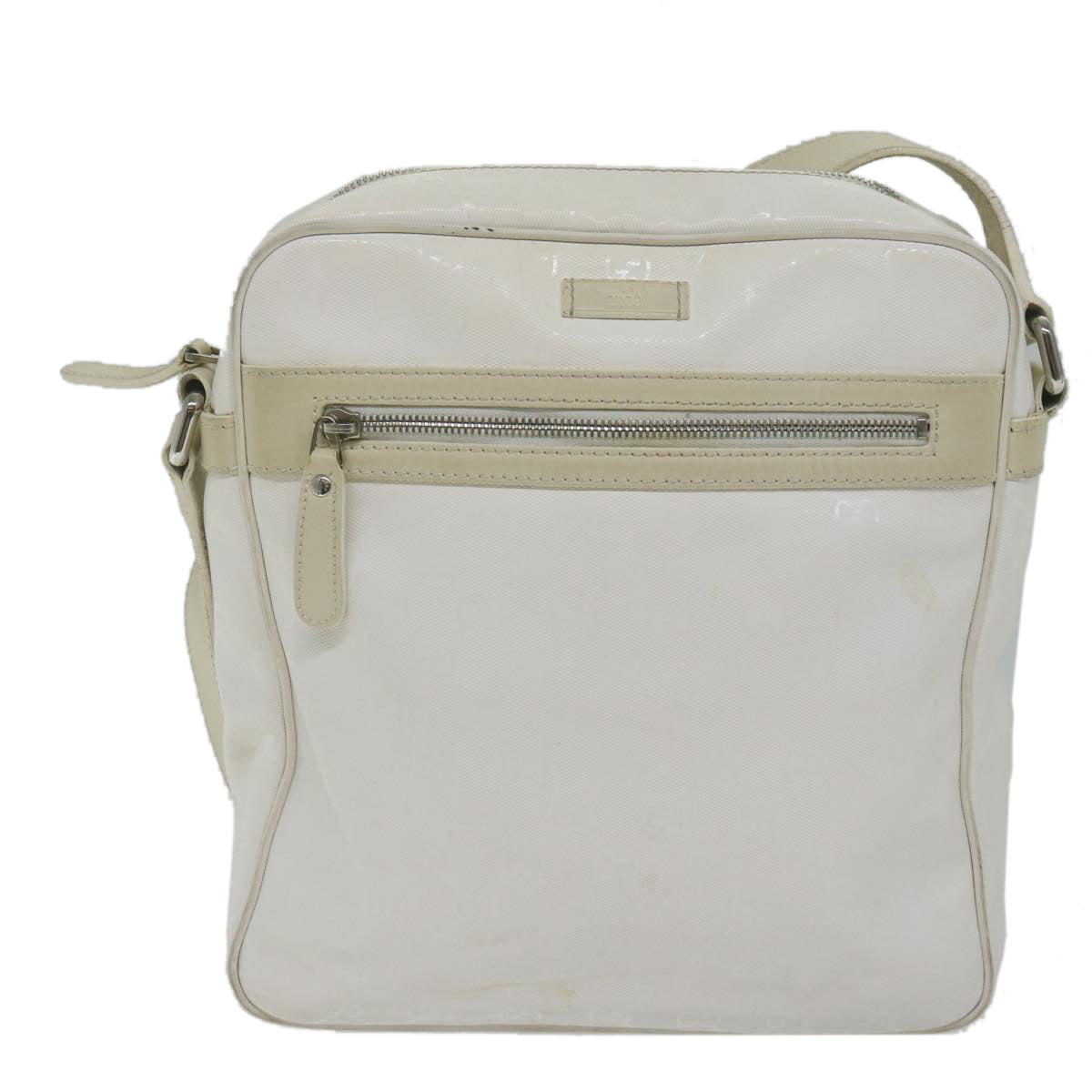 GUCCI GG implementation Shoulder Bag White 201448 62086