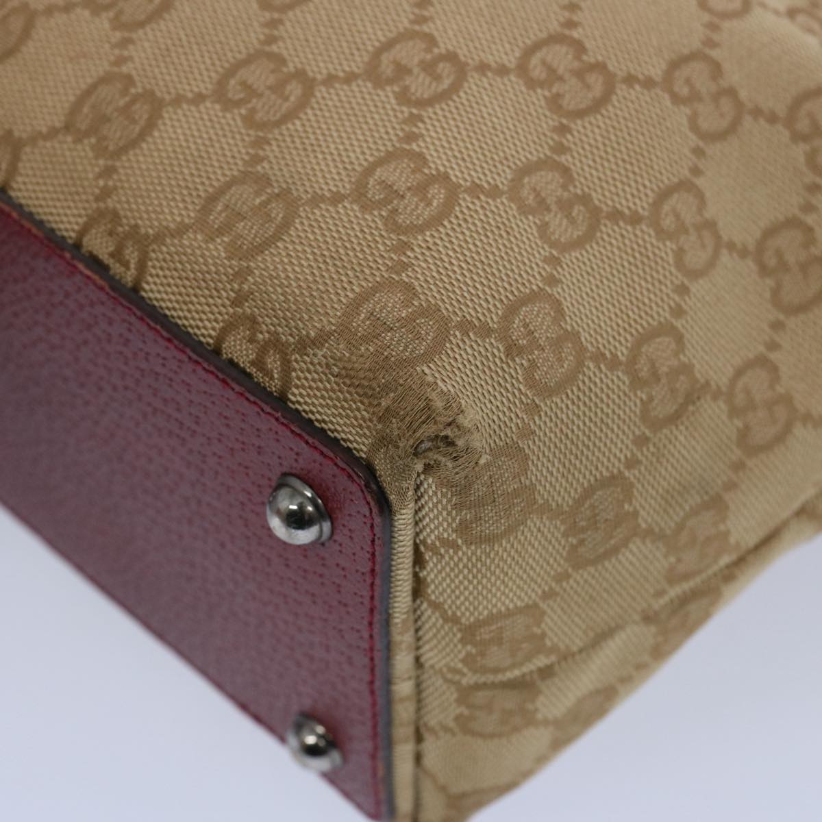 GUCCI GG Canvas Tote Bag Beige 120840 62102