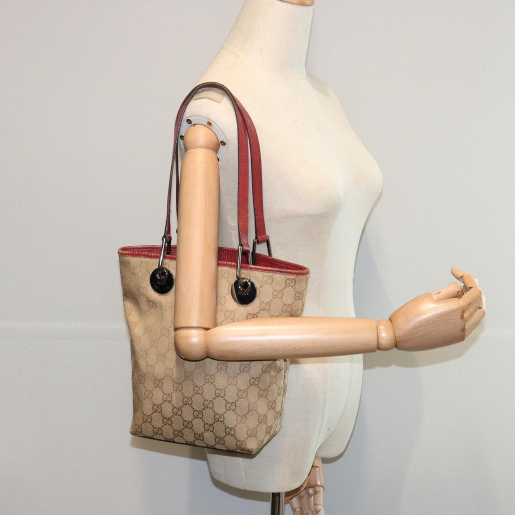 GUCCI GG Canvas Tote Bag Beige 120840 62102