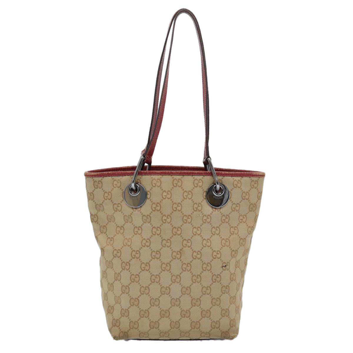 GUCCI GG Canvas Tote Bag Beige 120840 62102