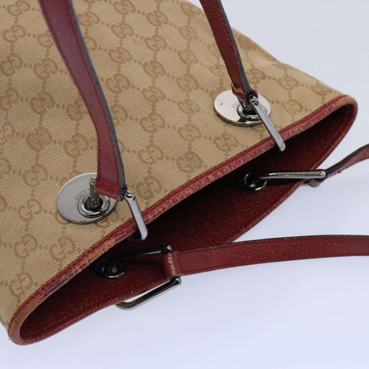 GUCCI GG Canvas Tote Bag Beige 120840 62102