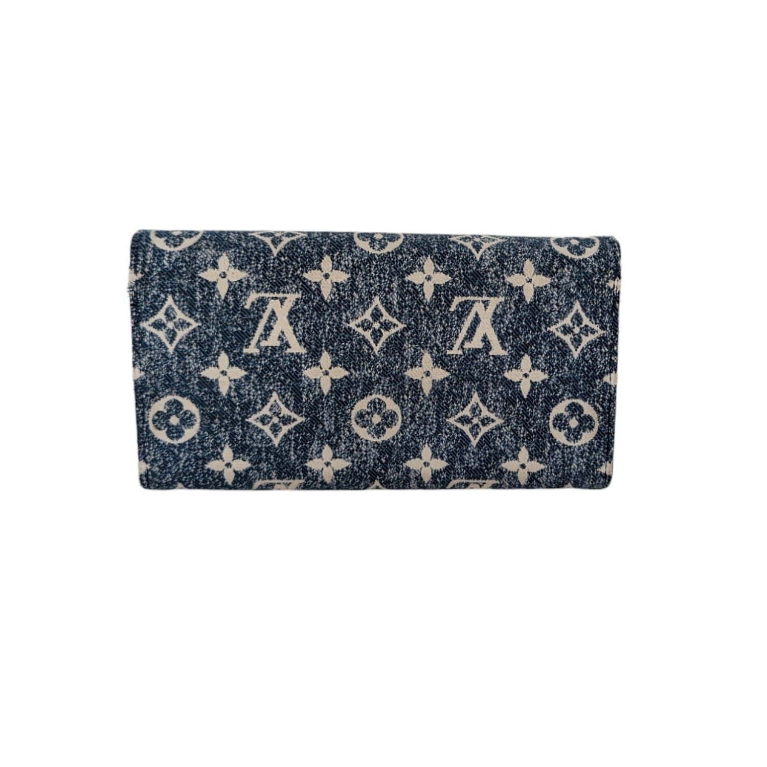 Louis Vuitton Monogram Jacquard Denim Sarah Wallet Bleu