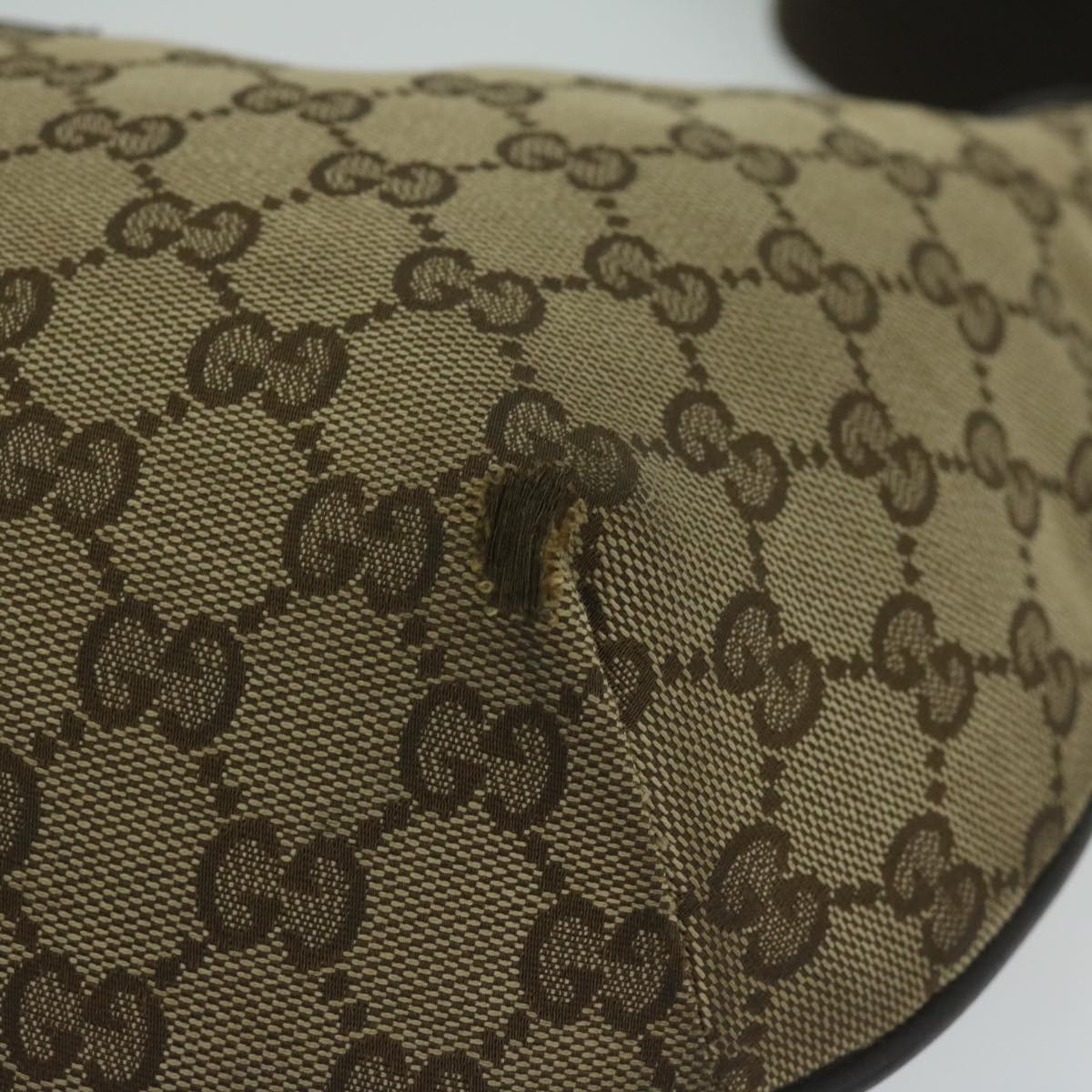 GUCCI GG Canvas Shoulder Bag Beige 181092 62236