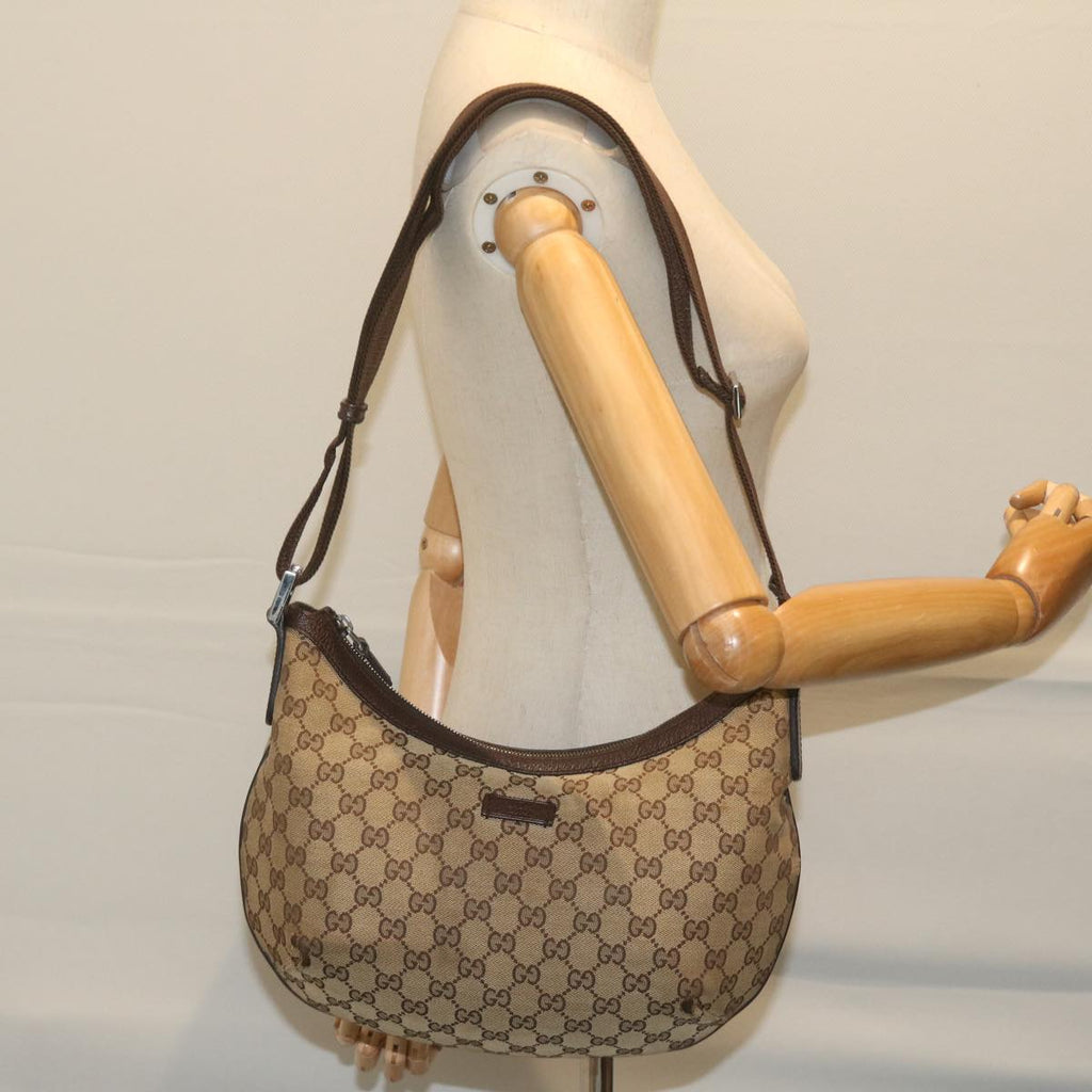 GUCCI GG Canvas Shoulder Bag Beige 181092 62236