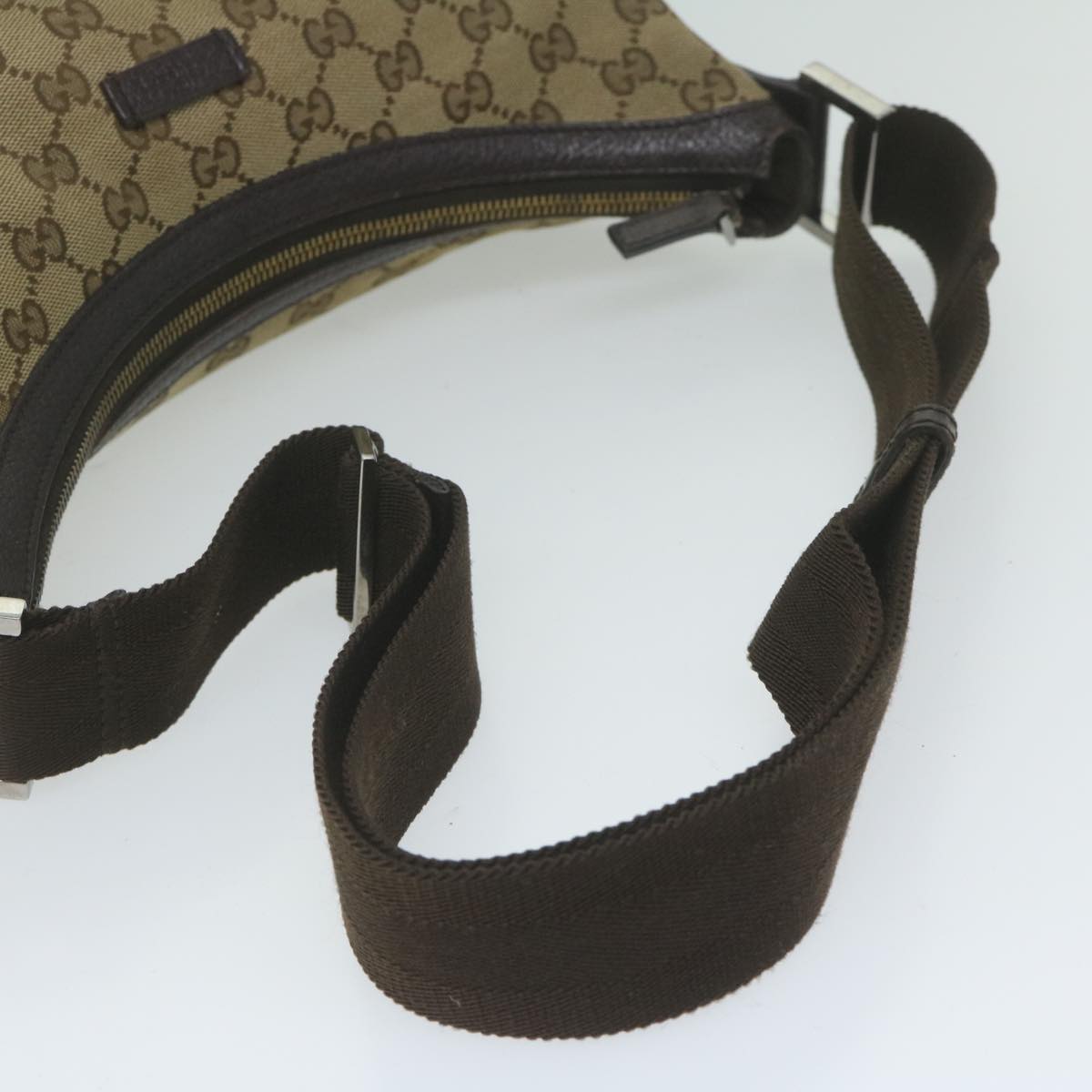 GUCCI GG Canvas Shoulder Bag Beige 181092 62236