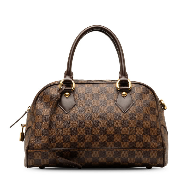 Louis Vuitton Monogram Duomo Handbag Mini Boston Bag N60008 Brown PVC Leather  Louis Vuitton