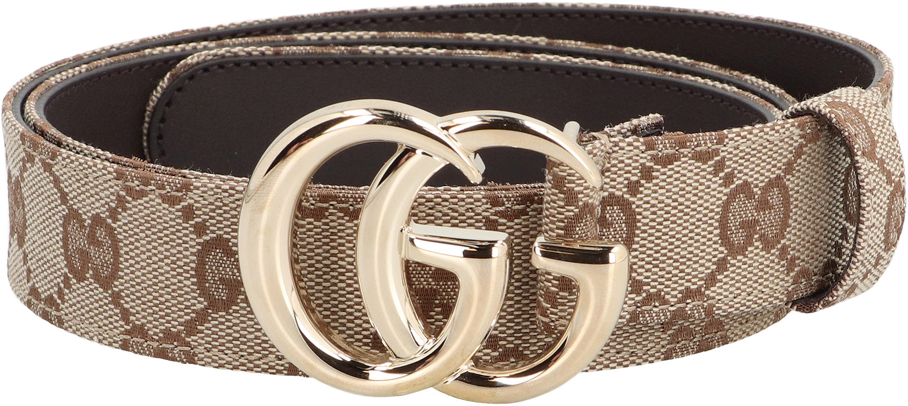 GUCCI Slim GG Supreme Belt with Double G Buckle