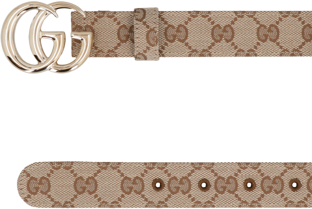 GUCCI Slim GG Supreme Belt with Double G Buckle