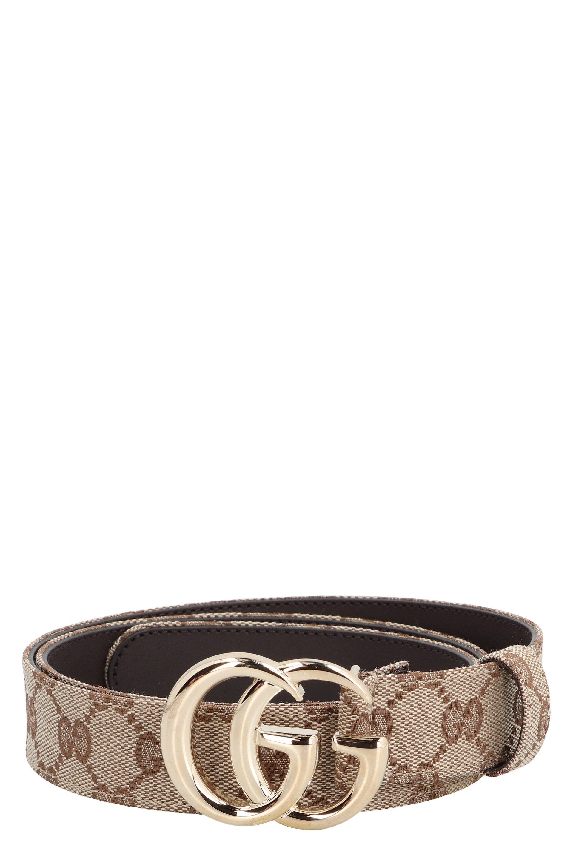 GUCCI Slim GG Supreme Belt with Double G Buckle