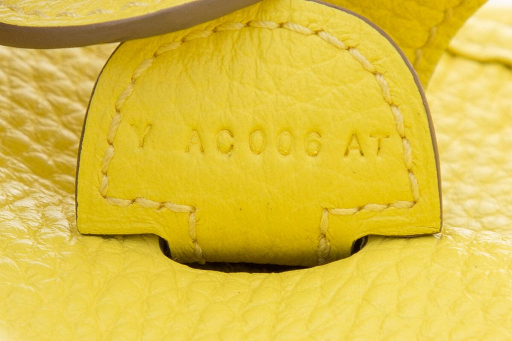 HermÃƒÆ’Ã‚Â¨s Yellow Evelyne Handbag PM with Clemence Leather