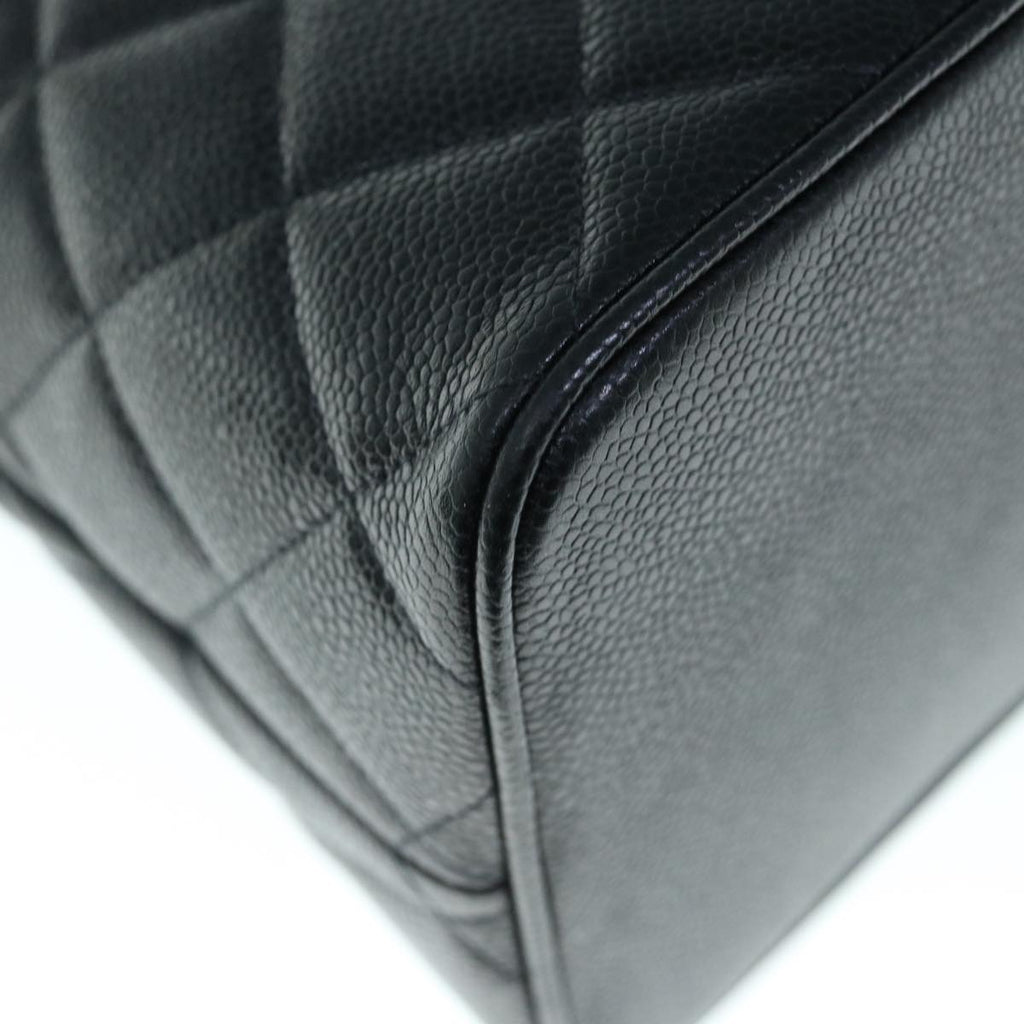 CHANEL Tote Bag Caviar Skin Standard Black CC 62895S