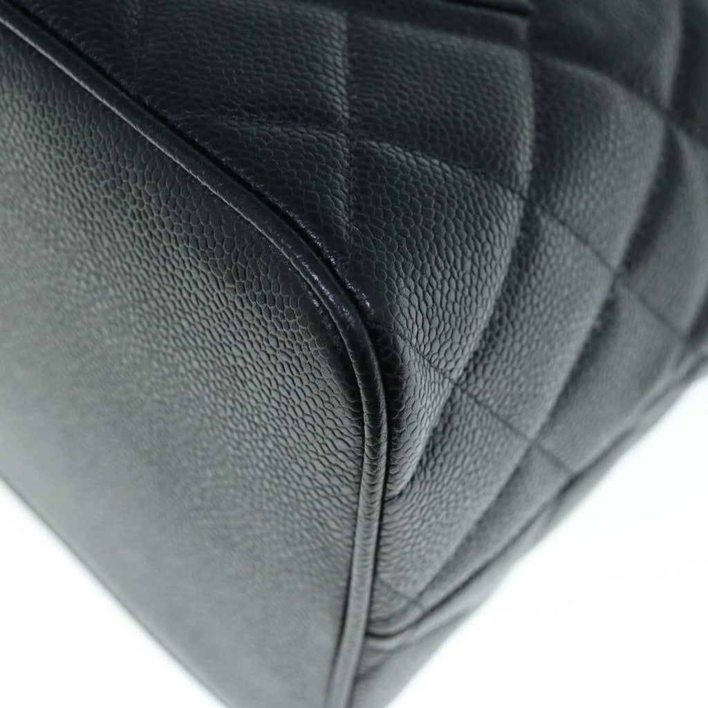 CHANEL Tote Bag Caviar Skin Standard Black CC 62895S