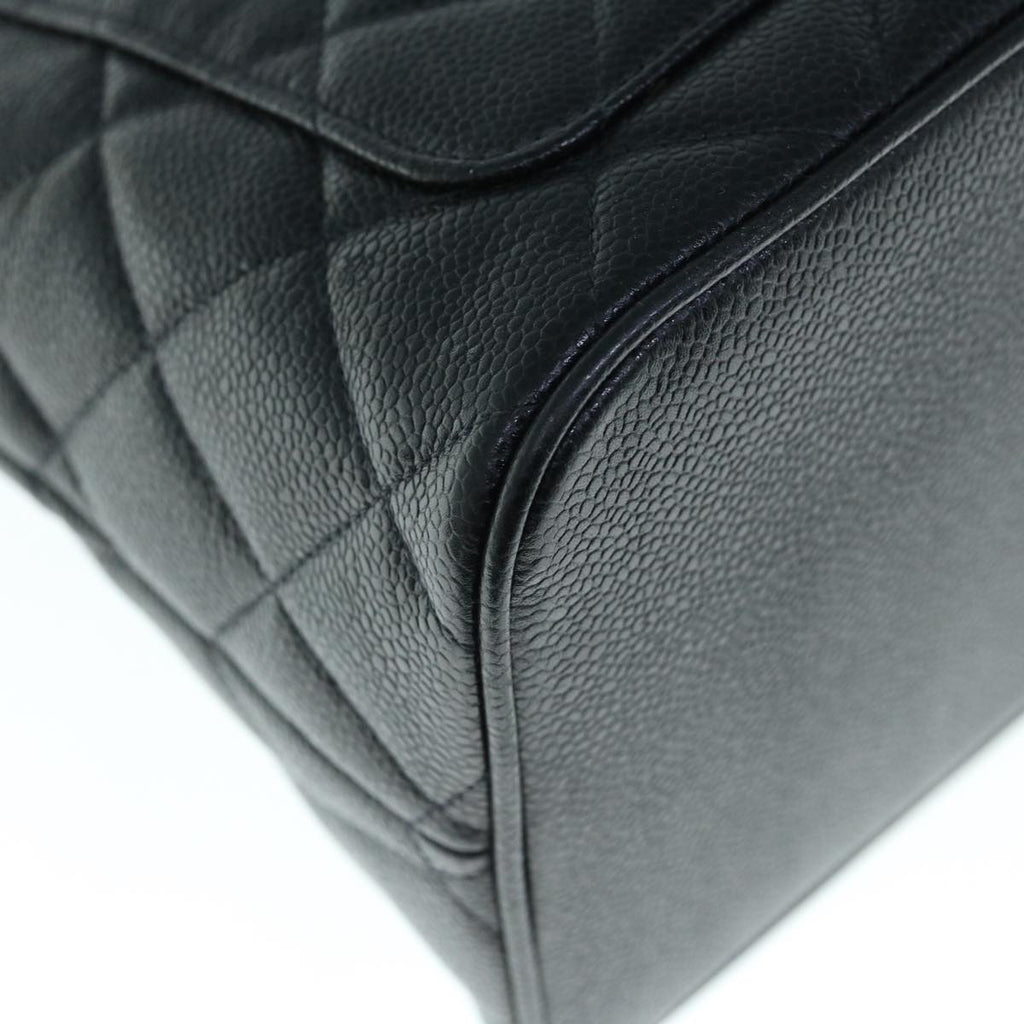 CHANEL Tote Bag Caviar Skin Standard Black CC 62895S
