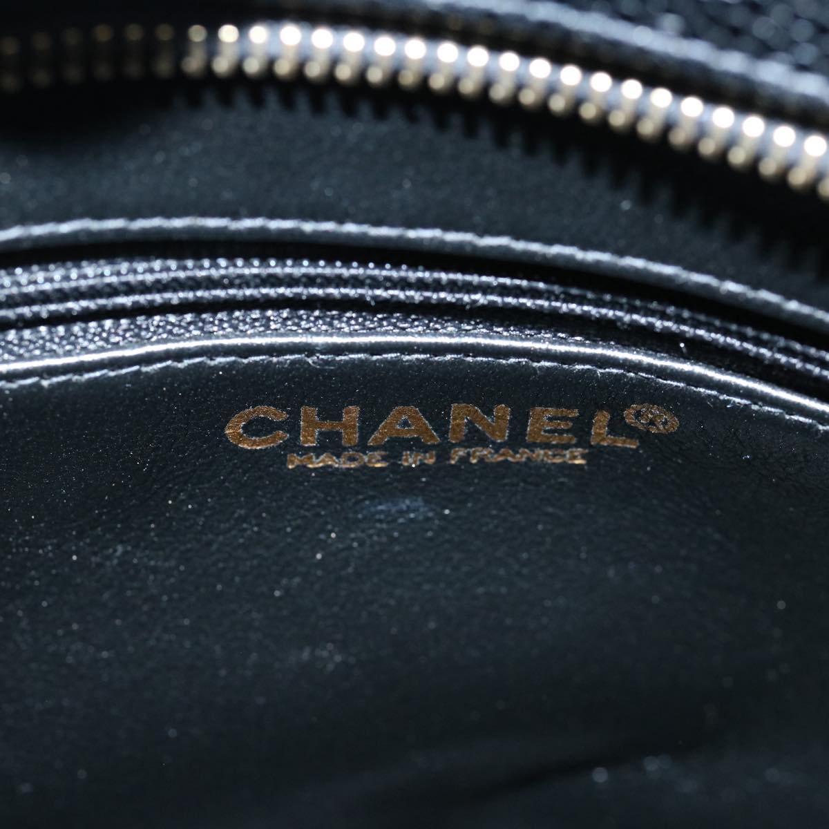 CHANEL Tote Bag Caviar Skin Standard Black CC 62895S
