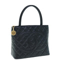 CHANEL Tote Bag Caviar Skin Standard Black CC 62895S