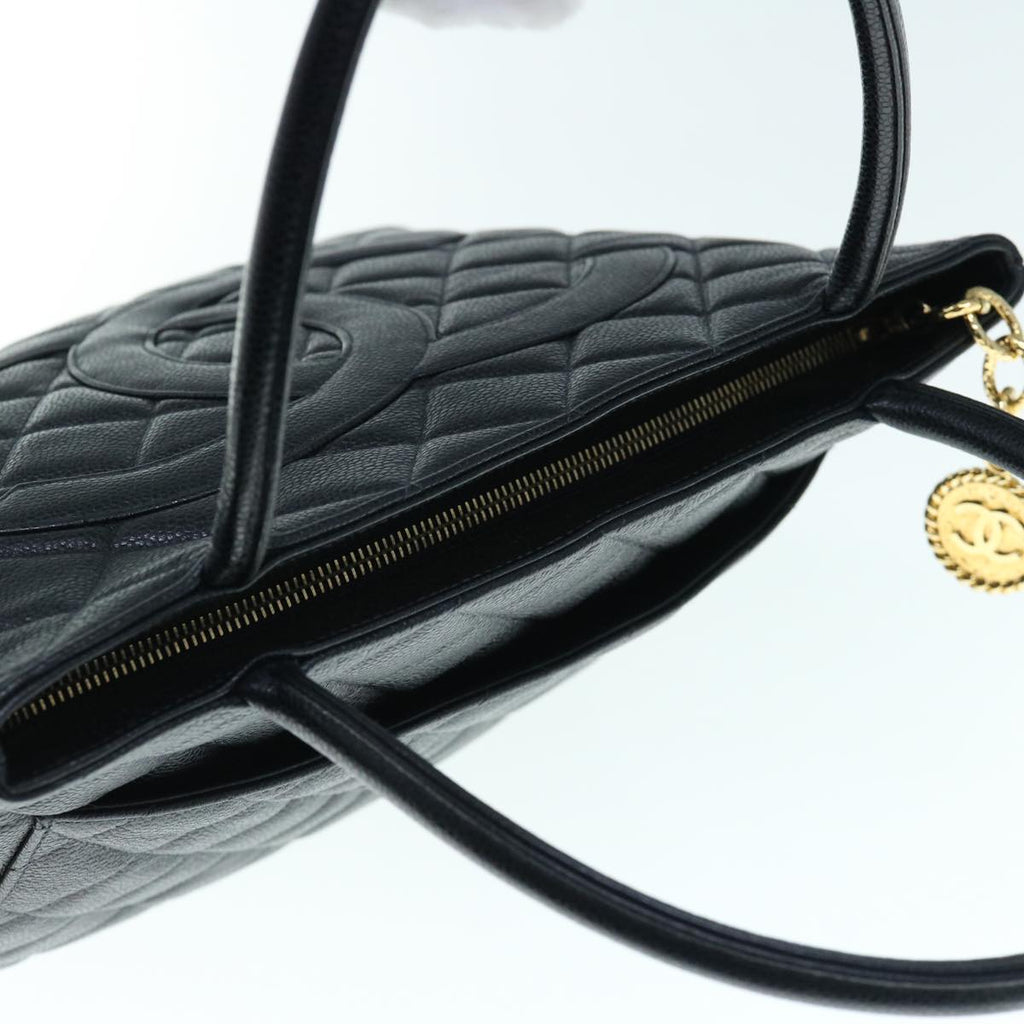 CHANEL Tote Bag Caviar Skin Standard Black CC 62895S