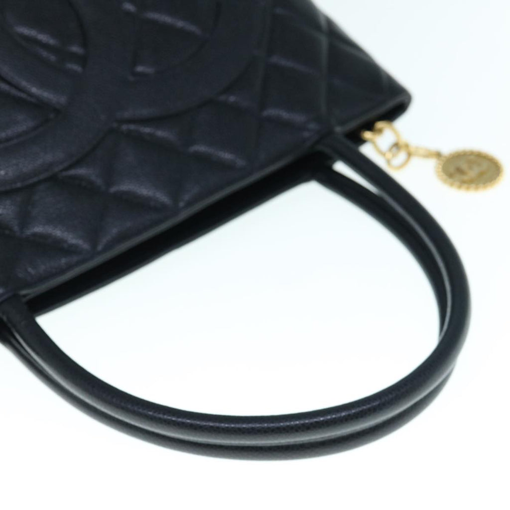 CHANEL Tote Bag Caviar Skin Standard Black CC 62895S