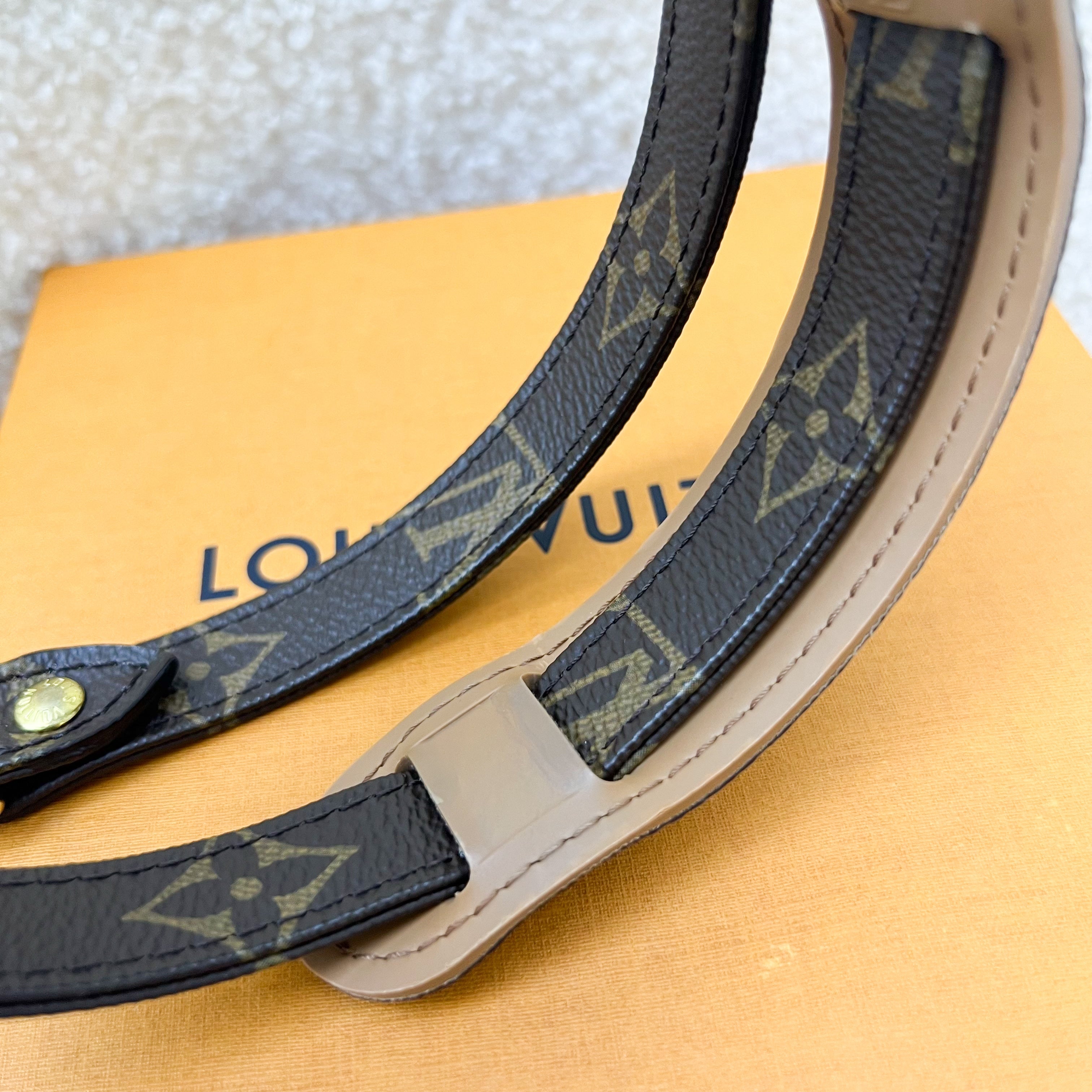 LV Bandouliere Strap in Monogram Canvas and GHW