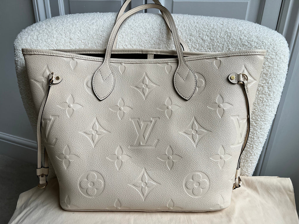 Louis Vuitton Neverfull MM Creme Empreinte (RRP £1,940)