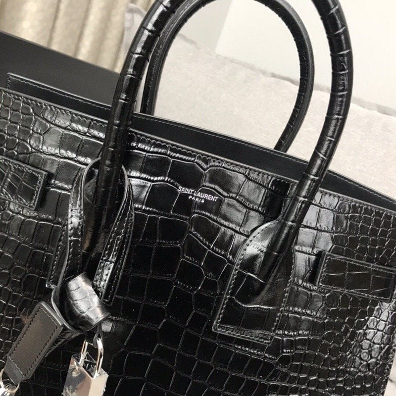 GLAMI Sac De Jour Small In Embossed CrocoGLAMIle Black For Women 12.5in/32cm YSLÃ‚Â  378299DND1N1000
