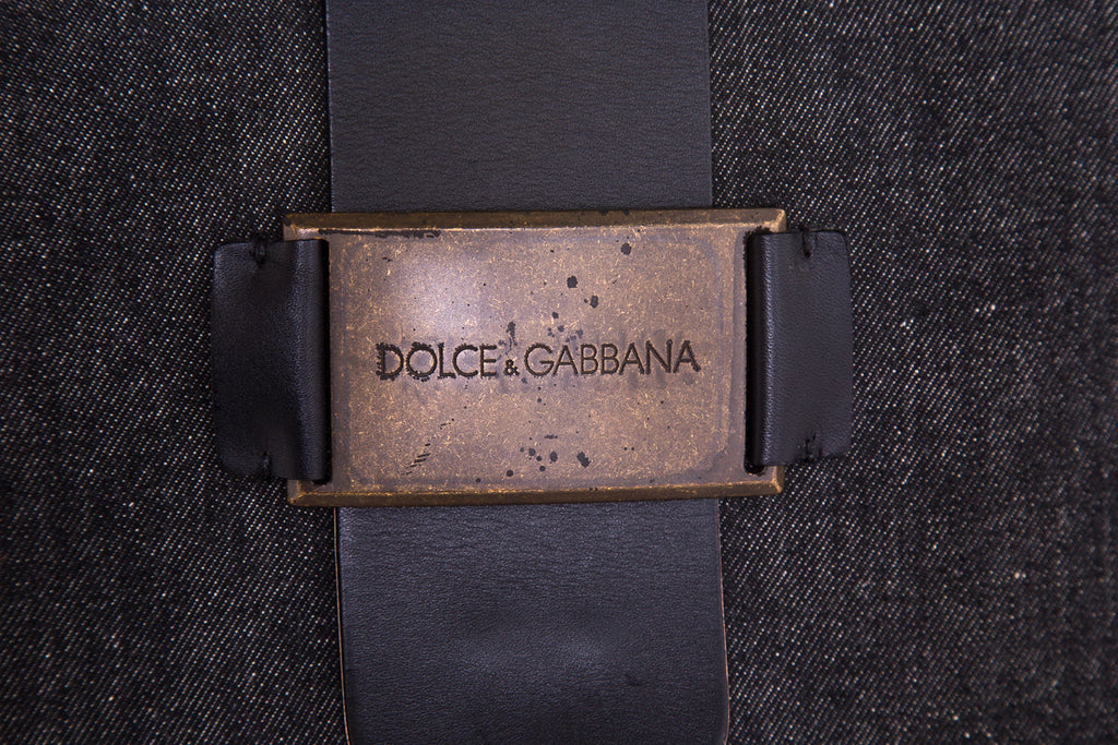 Dolce & Gabbana Dark Denim Tote  Handbag