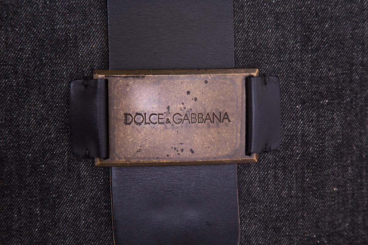 Dolce & Gabbana Dark Denim Tote  Handbag