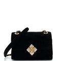 CHANEL Diamond Lock CC Flap Bag Quilted Velvet with Crystals Mini
