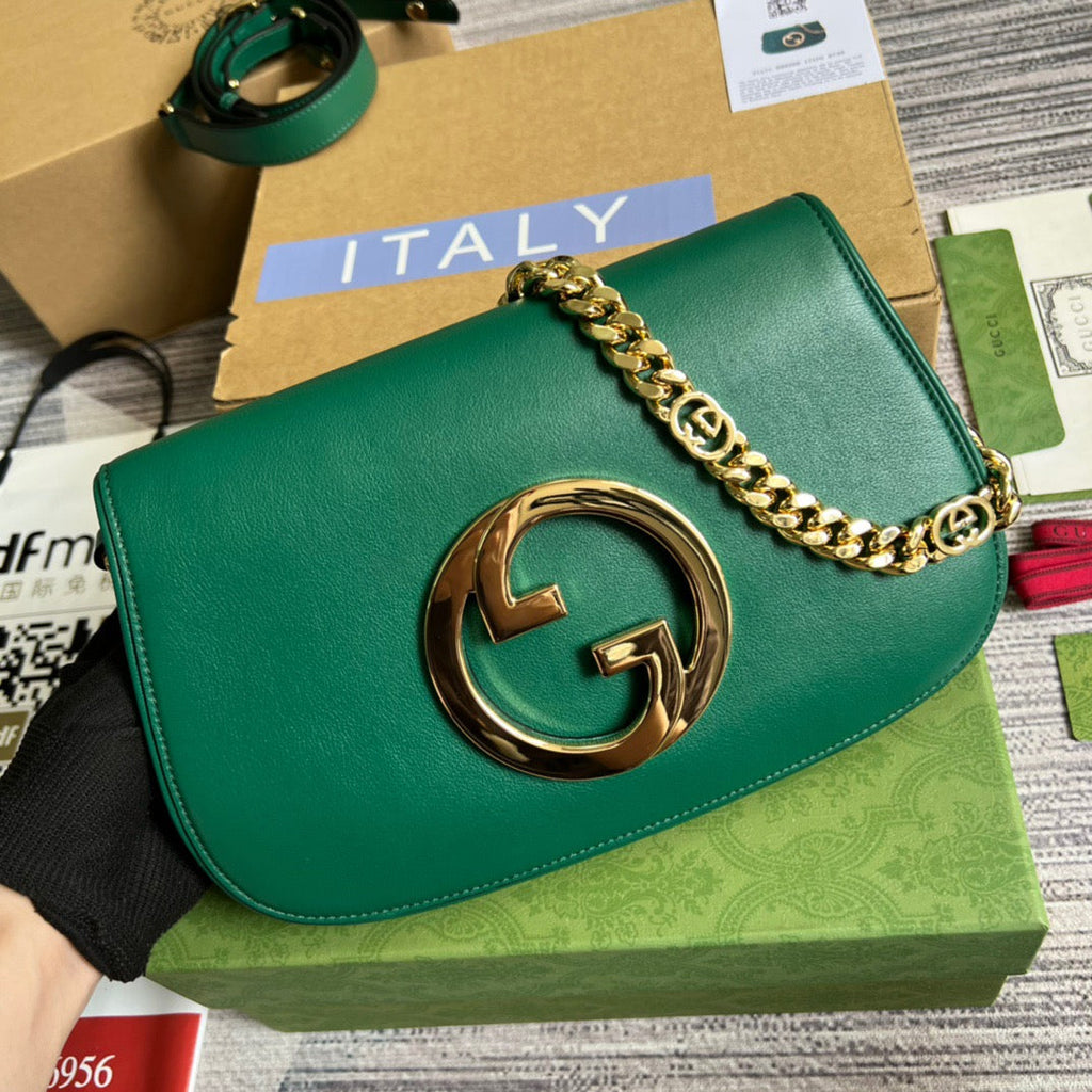 gg Blondie Shoulder Bag Green For Women, Women’s Bags 11in/28cm gg‎