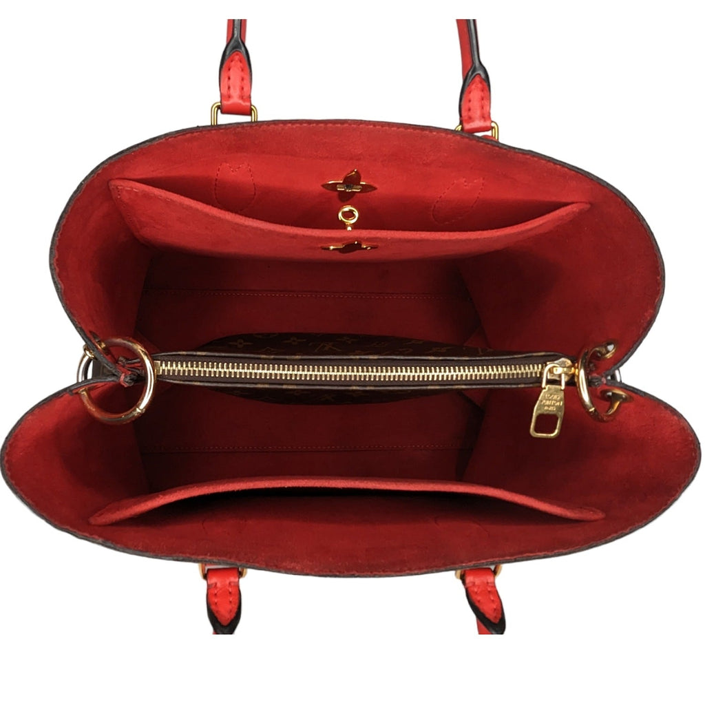 Louis Vuitton Monogram Flower Zipped Tote Coquelicot