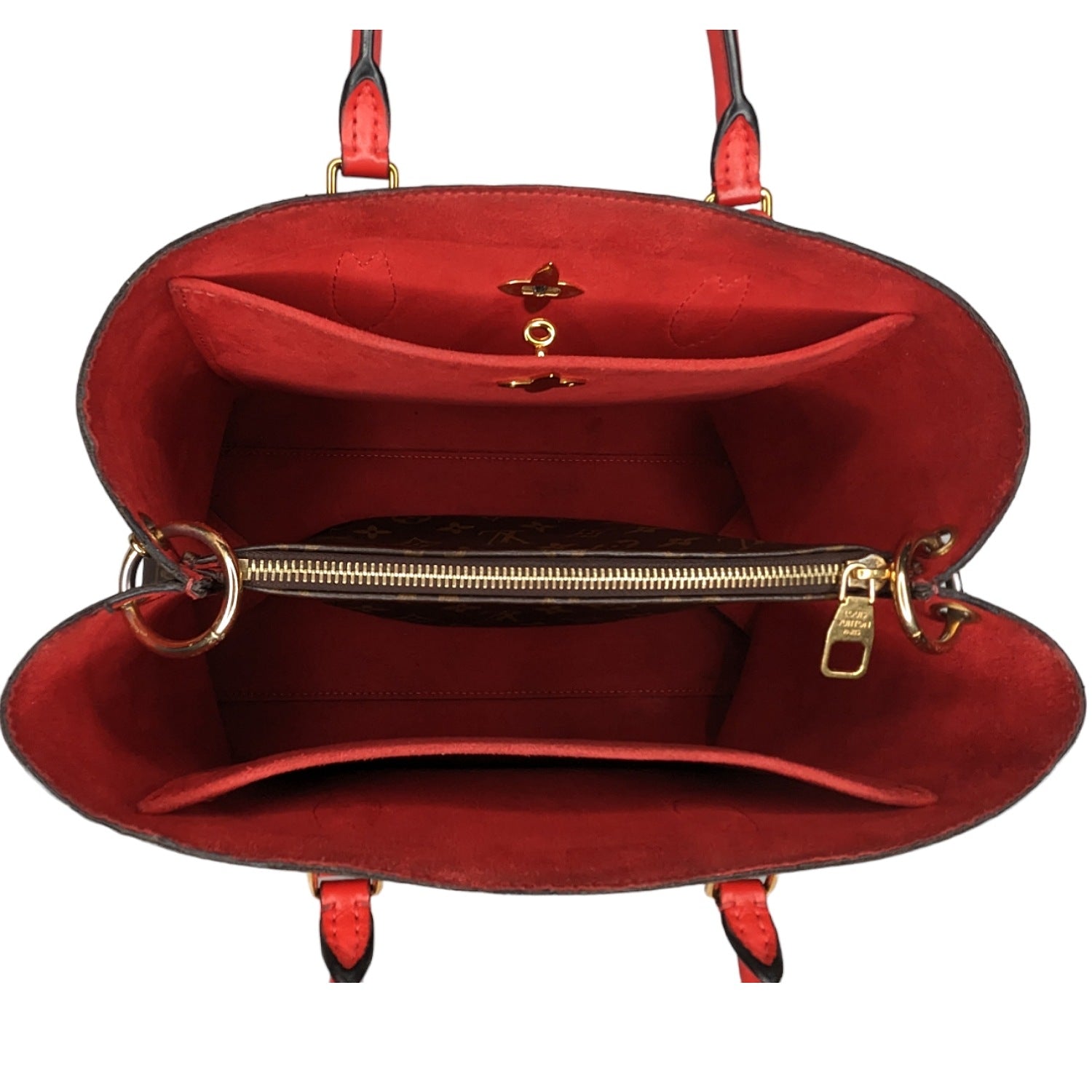 Louis Vuitton Monogram Flower Zipped Tote Coquelicot