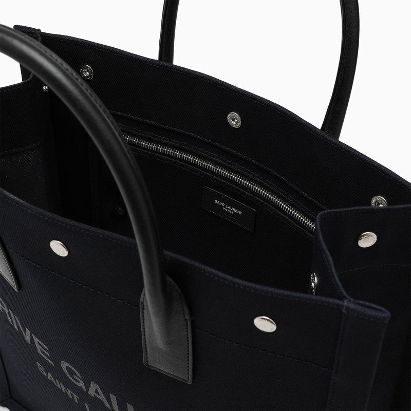 Saint Laurent Black/White Rive Gauche N/S Bag Men
