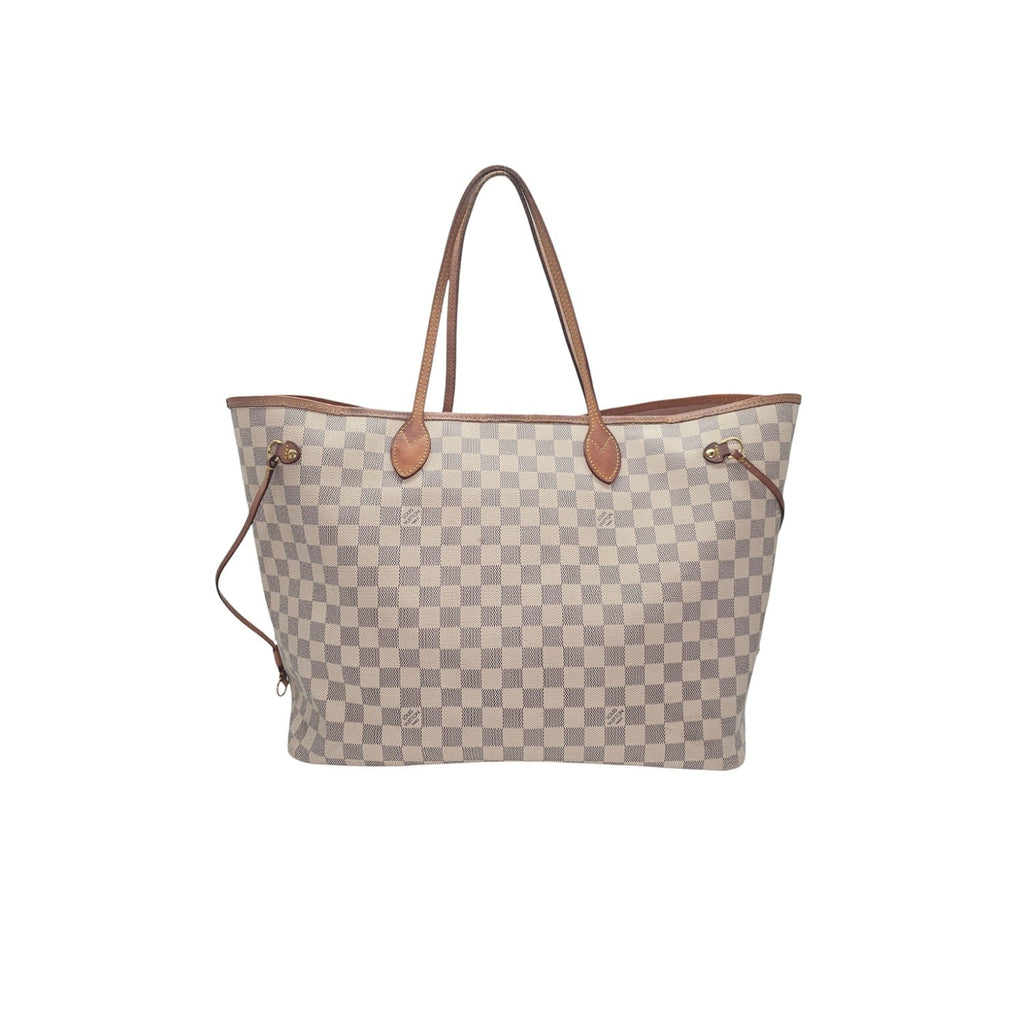 Louis Vuitton Neverfull Damier Azur GM Tote Rose Ballerine