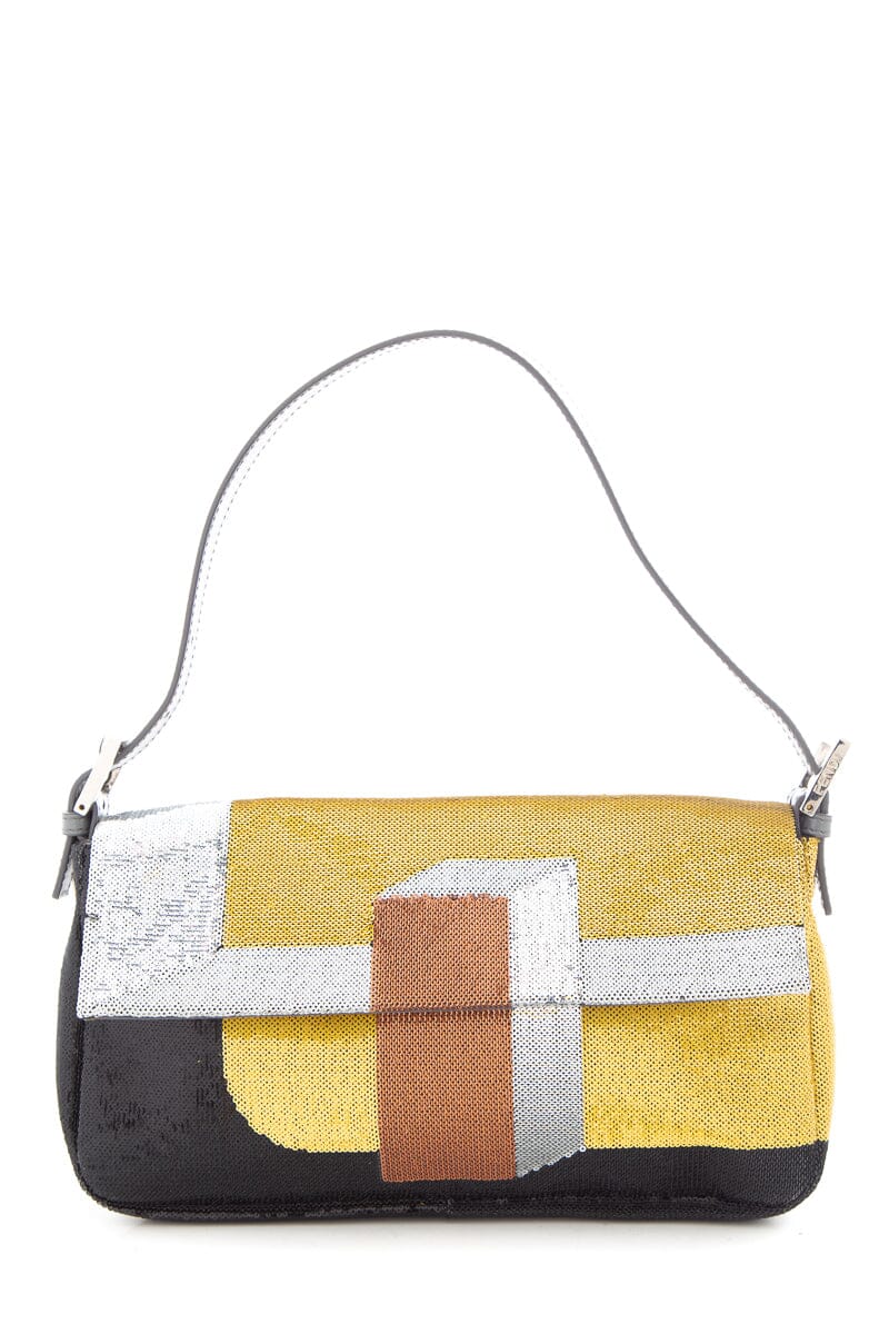 Fendi Multi Color Sequins Baguette