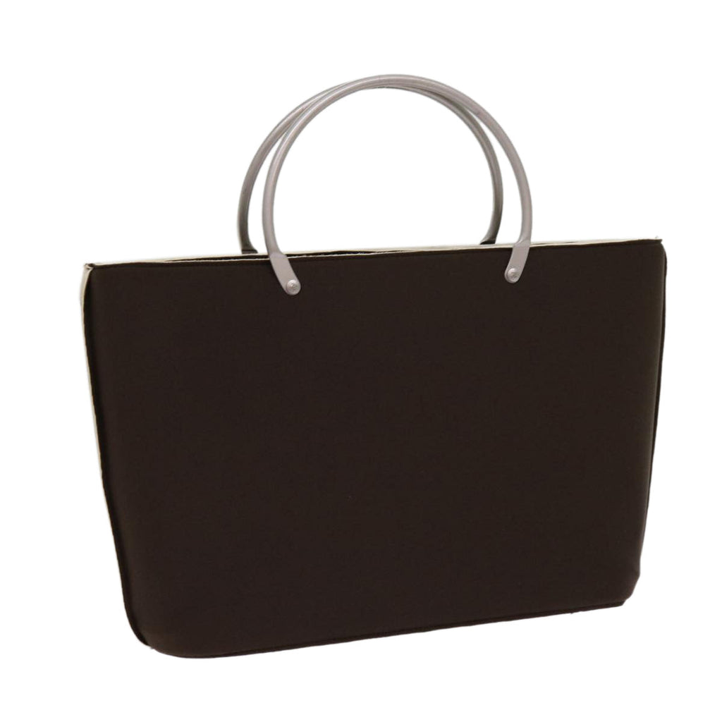 CHANEL Hand Bag Nylon Brown CC 63436