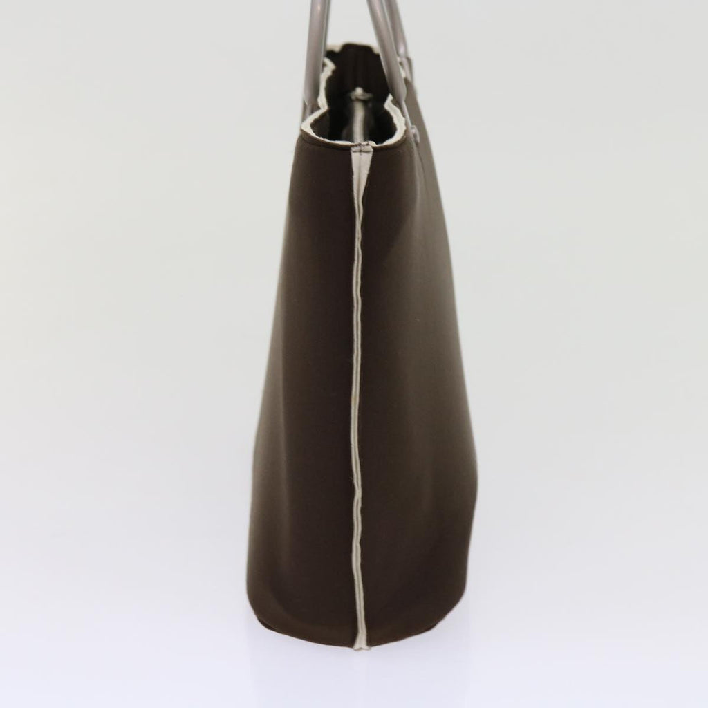 CHANEL Hand Bag Nylon Brown CC 63436