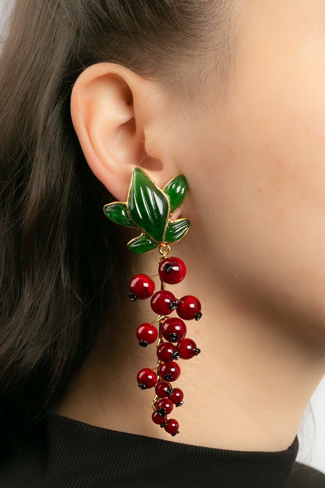 Boucles d'oreilles en pÃƒÆ’Ã‚Â¢te de verre Augustine