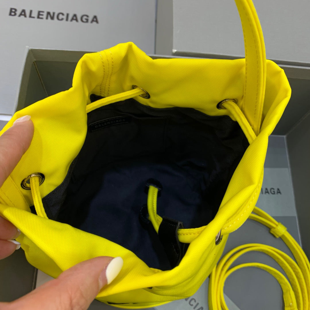 Balen Le Cagole MeGLAMIum Bucket Bag In Yellow, For Women,  Bags 11.8in/30cm