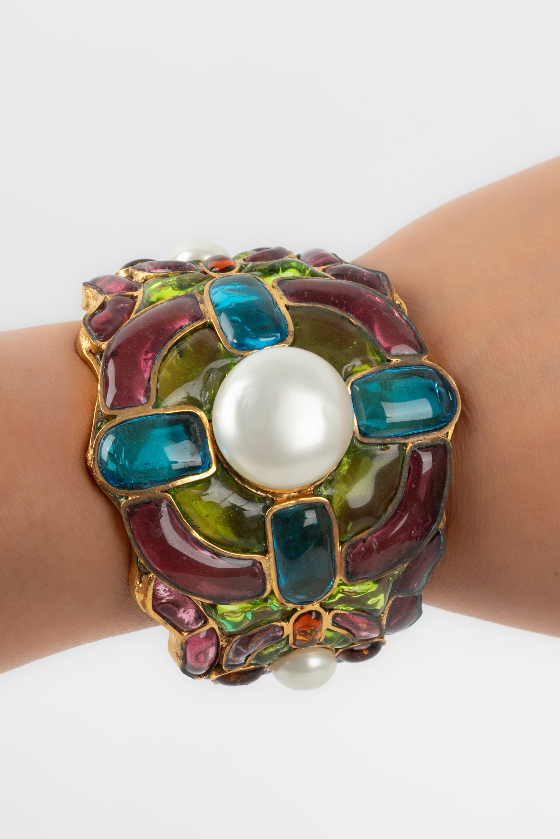 Bracelet en pÃƒÆ’Ã‚Â¢te de verre Chanel