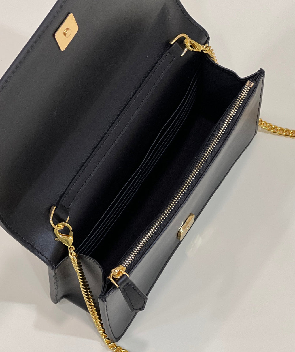 FI Wallet On Chain Mini Black Bag For Woman 13.5cm/5.5in