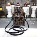FI Mon Tresor Brown/Black For Women, Handbags, Shoulder And Crossbody Bags 7in/18cm FF 8BS010A659F13VK