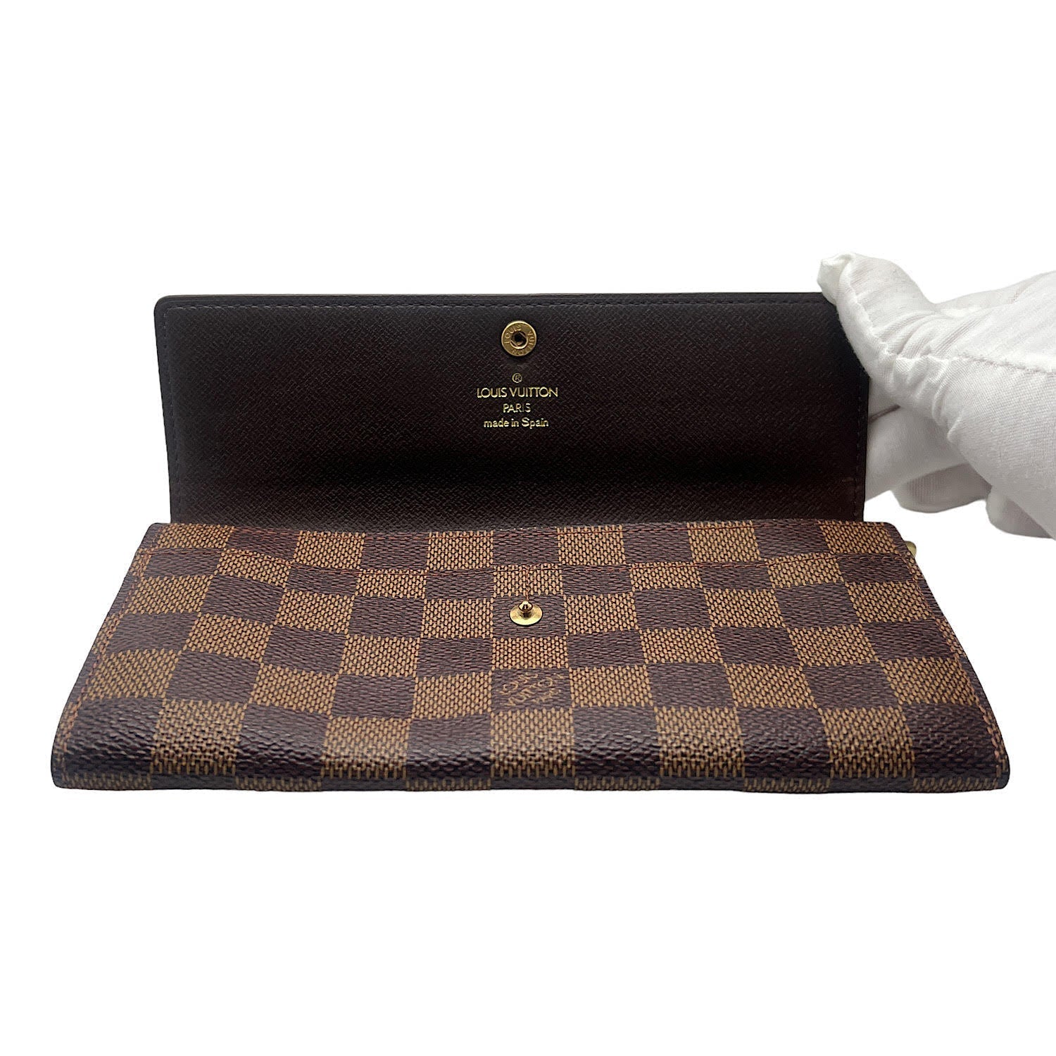 Louis Vuitton Vintage Damier Ebene Canvas Sarah Wallet